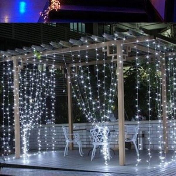 LED zavesa novogodisnja 3x3 metra bela