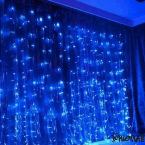 LED zavesa novogodisnja 3x3 metra plava