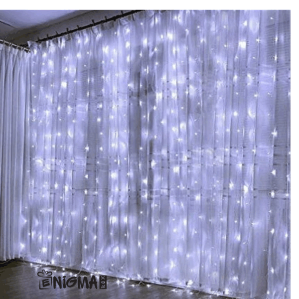 LED zavesa novogodisnja 3x3 metra bela
