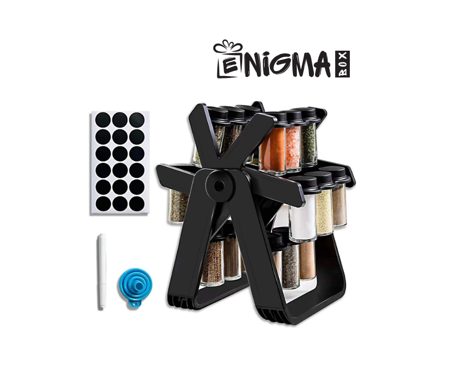 Rotirajući stalak za začine sa 18 tegli